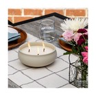 Tiki Citronella Candle 2-pack     7-inch White Wax Bowl With Concrete Finish