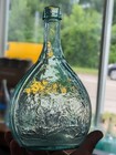 1850s Whittled Hunter Fishermen Open Pontil Calabash Whiskey Flask Bottle