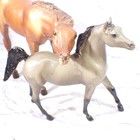 Vintage Breyer Horse Figurines Lot 2 Brown Gray Usa Plastic Model Decor Standing
