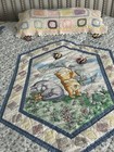 Vtg Classic Winnie The Pooh   Twin Size 3d Butterfly Patchwork Reversible Quilt