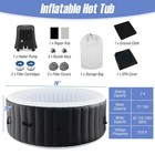 70  Round Spa Pool Inflatable Hot Tub With 110 Air Jets Electric Heater Pump