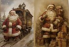 Santa Portraits Christmas Paper Pack A5 10 Sheets Scrapbook Card Journal  4333