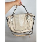 Coach Kristin Beige Leather Snakeskin Detail Ltd Edition Satchel Shoulder Bag