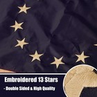 Bradford Embroidered Tea Stained Betsy Ross Flag 3x5 Ft Outdoor Heavy Duty 13   