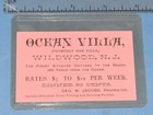 Usa C  1880 s Wildwood Nj Ocean Villa  Geo  Jacobs - Fishing Gunning Parties