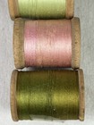 Vintage Belding Corticelli Lot Of 8 Wooden Spool Sewing Thread