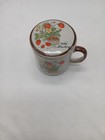 Vintage Wild Strawberry Speckled Stoneware Coffee Tea Cup Lid Retro Cottage Boho