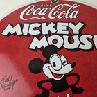 Vintage Coca Cola Sign - Refreshing Soda Mickey Mouse Gas Porcelain Disney Sign
