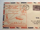 Rare 1931 First Pacific Coast Ship-shore Goodyearexperimental Air Mail Transfer