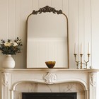 Gold Vintage Mirror Ornate Baroque Arched Mirror Arched Wall Mirror 24x36 19x31 