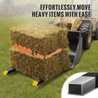 Uimoso Clamp On Pallet Forks 4000lbs Tractor Forks 60  Adjustable Bucket Forks
