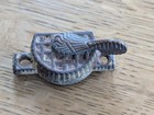 Vintage Eastlake Style Victorian Cast Iron   Brass  Window Sash Latch Lock Catch