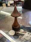 New Zealand Pink Pine By Quade Mushroom Maori Tiki Art Wood Carving Vintage