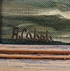 Alfred Gabali Oil Painting - Maritime Sailing Vessel Off The New England Coast