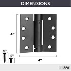 2 Pack Of Self Closing Door Hinges Black - 4 X 4 Inch Square Interior Hinges