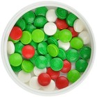 Holly Jolly Sugar Treat Toppers Cupcake cookie Decorations 3 Oz Jar Christmas