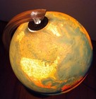 Vintage Rand Mcnally Lighted 8  Physical Political World Globe   Night Lamp