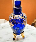 Antique Cobalt Blue Gold Glass Perfume Bottle Germany Baden