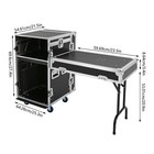 12u Sound Box 12u Pa Rack road Case Top Dj Table Top 2 Layers Studio W  Casters