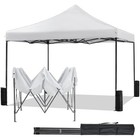 Gianna 10x10 Ft Pop Up Canopy Tent With Slant Legs And Carrying Bag  Easy Setup