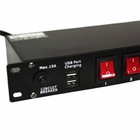 Pro X X-pc10usb 10 Plug Rack Mount Power Distribution Switch With 2 Usb Charging