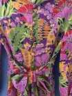 Mr  Mort Vintage Vibrant Floral Dress With Sash And Pockets Fabric Buttons Small