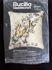 Windswept Butterflies Vintage Crewel Pillow Kit Bucilla Nip 16x16