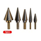 Drill Hog Step Drill Bit Step Set Drill Bits Unibit Moly 5pc Lifetime Warranty