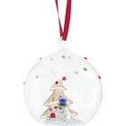 Swarovski Crystal Holiday Cheers Tree And Snowman Ball Ornament 5701509