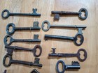 Lot Of Early Old Iron Skeleton Keys Antique Metal Keys 16 Keys