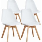 Ergonomic Dining Chairs Modern Design Thick Cushion Sturdy Base Easy Assembly Us