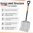 Pitchfork For Gardening  10 Tines Pitch Fork With Non-slip Handle  Heavy Duty Pi