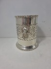 Vintage European Silver Plate Lion Head Wine Champagne Cooler Cachepot Pierced