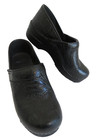 Dansko Professional Nursing Clogs Black Tooled Leather Shoes Womens 7 5 8 Eu 38
