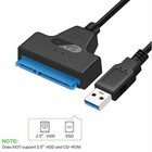 Usb 3 0 To Sata Iii Hdd Ssd 2 5  Hard Drive Adapter Cable 22-pin Data Power Uasp