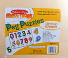 Melissa   Doug Lift   See Peg Puzzle Numbers Pictures Under 10 Wooden Piece New