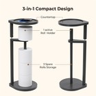 Toilet Paper Holder Stand  Free Standing Toilet Paper Roll Holder  Modern Bat   