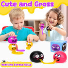 4 Pack Puking Sucking Fidget Toy Slime Ball  Vomiting Stress Balls Sensory Squee