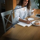 Led Desk Lamp Eye-caring Reading Table Light Adjustable Neck Lamp W  Clamp Usb