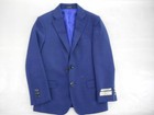 T o  Navy Blue Checkered Jacket   Pants 2pc Suite Slim reg husky Sizes 8 - 20