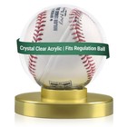 Autographed Baseball Holder Display Case     1 Gold Base Acrylic Holder 
