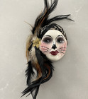  2  Unique Creations Porcelain Face Masks  Wall Hangings
