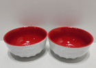 2 Coca-cola Gibson Red   White Ceramic Bowls
