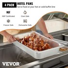 4 Pack Hotel Pan 3 7  Deep Steam Table Pan Full Size With Lid 20 8  L X 13  W 