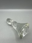 Vintage Glass Bottle Stopper Flat Top Replacement Decanter 4 25  Clear