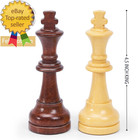 Wooden Chess Pieces Large 4 5   King Set Of 32 Luxury Staunton Wood Chessmen
