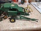 Antique John Deere Tractor And Combine Toy Metal