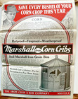 1918 Marshall Iron Corn Cribs   Grain Bins Fold-out Sales Info  Wooster  Ohio