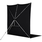 Westcott 8x13  X-drop Pro Wrinkle-resistant Backdrop Kit  Rich Black Sweep