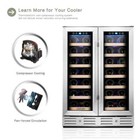 Kalamera Beverage Coolers 24  40-bottle Wine Built-in 2-door Dual Zone Stainless